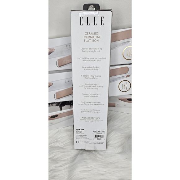 *NIB* Elle Ceramic Tourmaline‎ Flat Iron - Picture 6 of 7